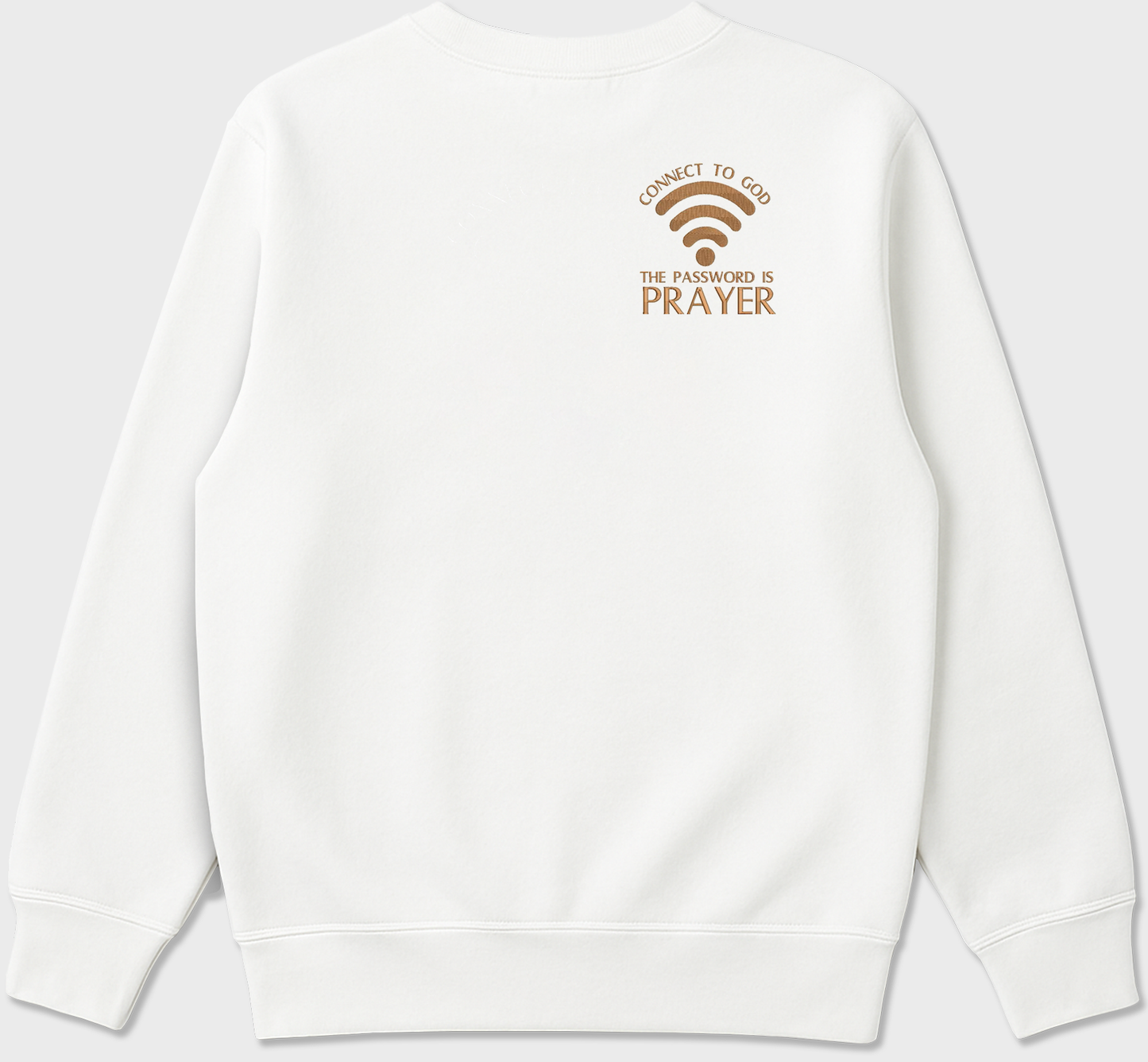 “Connect to God” Christian Embroidered Sweatshirt