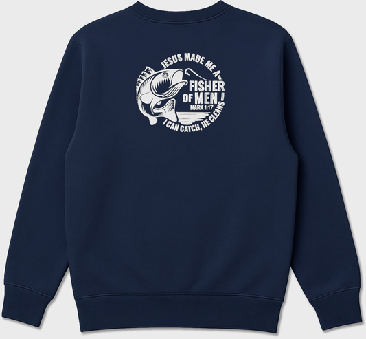"Fisher of Men” Christian Embroidered Sweatshirt