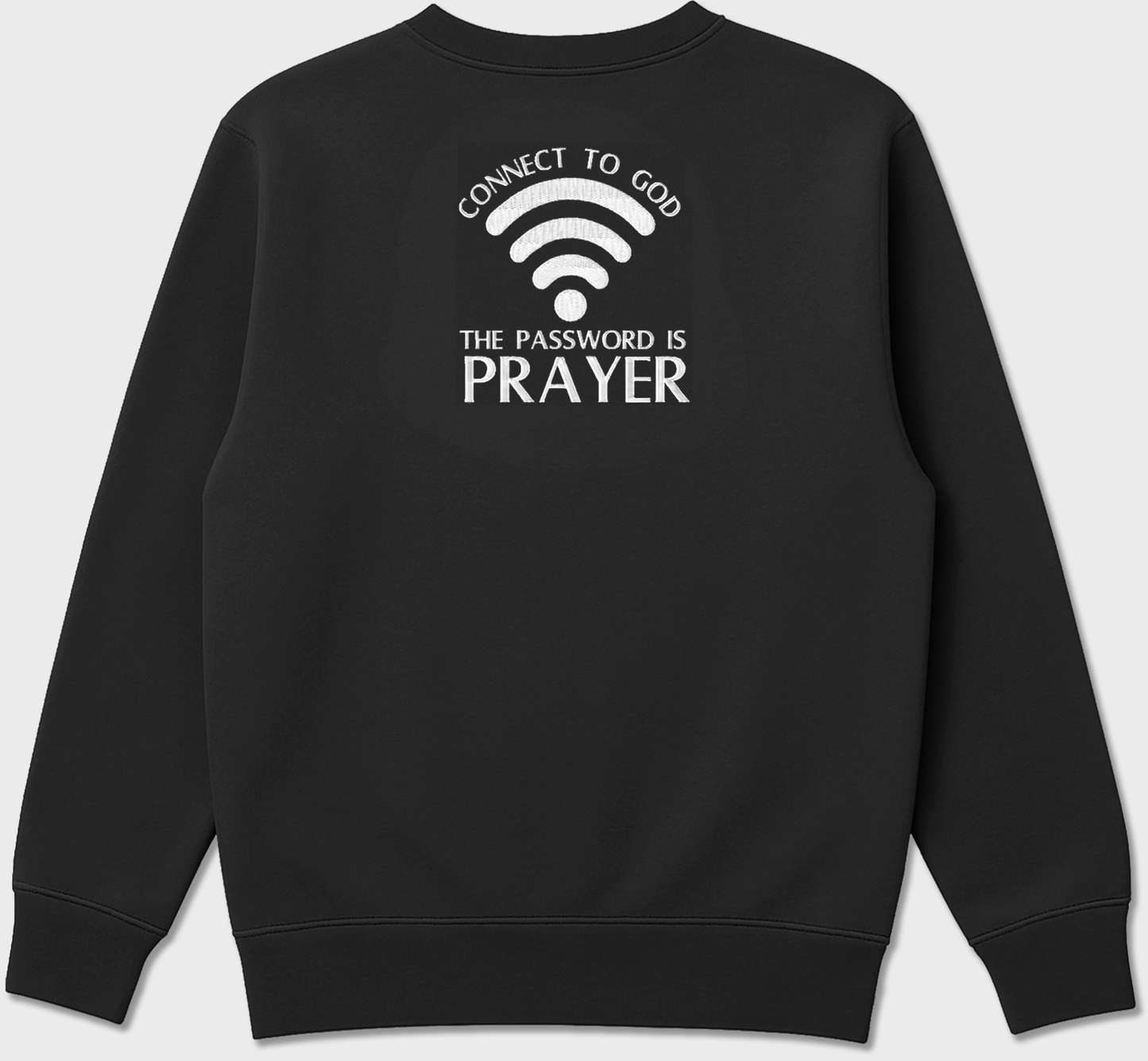 “Connect to God” Christian Embroidered Sweatshirt