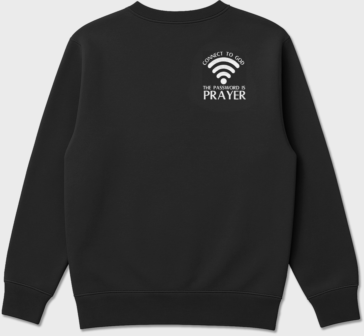 “Connect to God” Christian Embroidered Sweatshirt