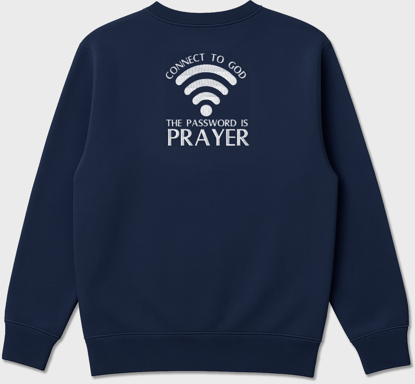 “Connect to God” Christian Embroidered Sweatshirt