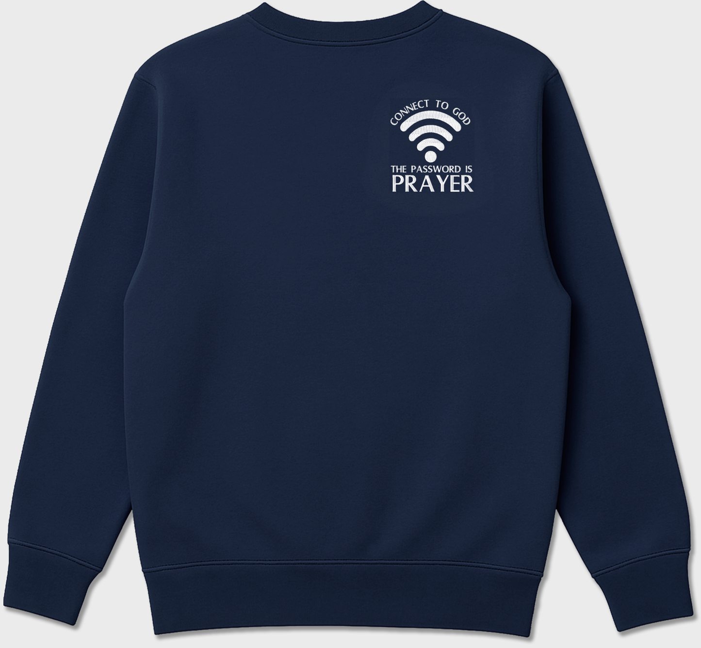 “Connect to God” Christian Embroidered Sweatshirt