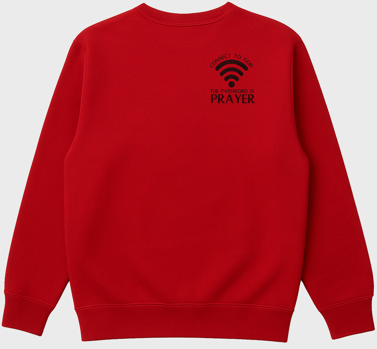 “Connect to God” Christian Embroidered Sweatshirt
