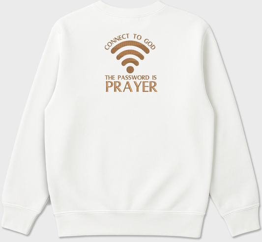“Connect to God” Christian Embroidered Sweatshirt