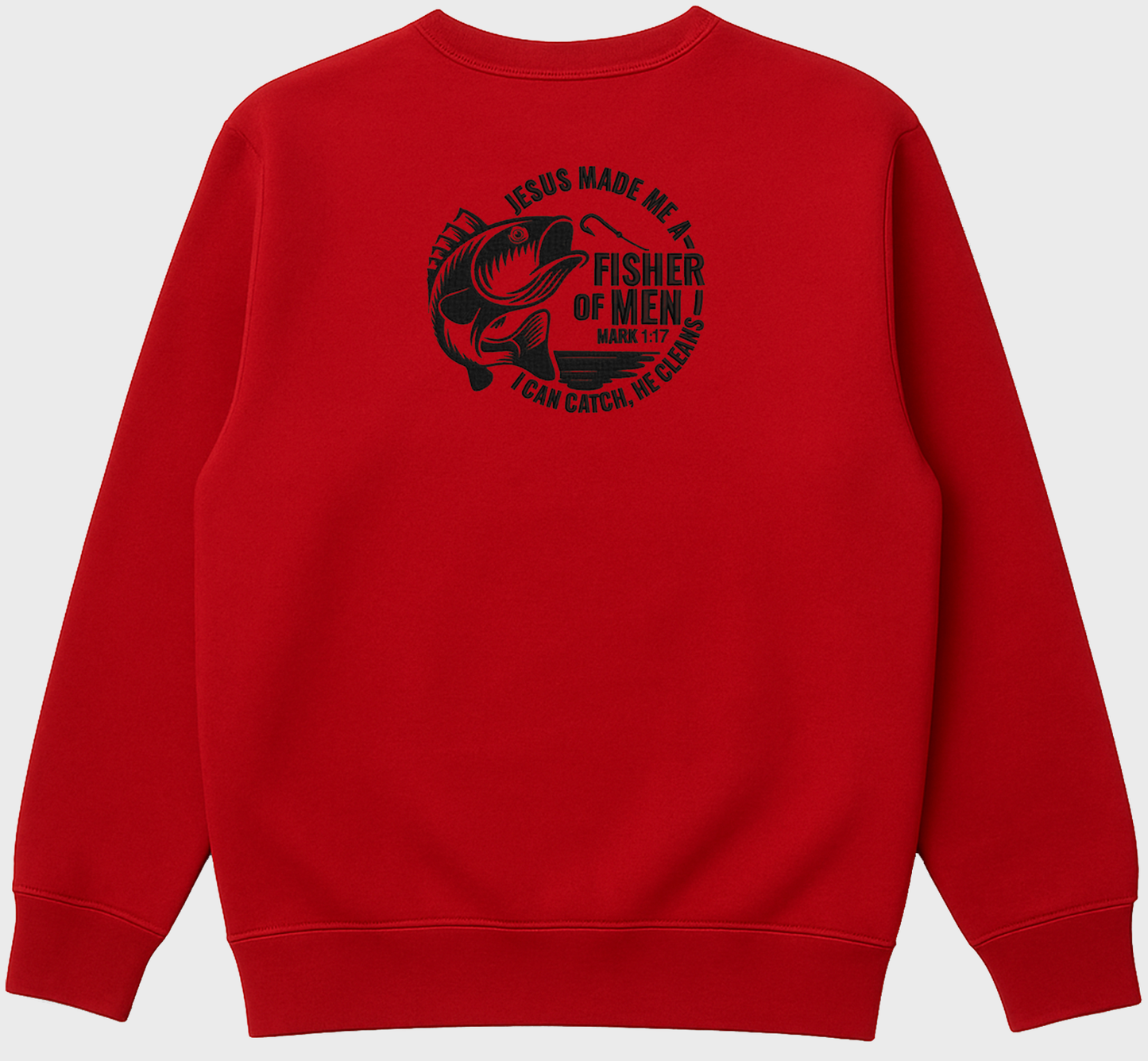"Fisher of Men” Christian Embroidered Sweatshirt