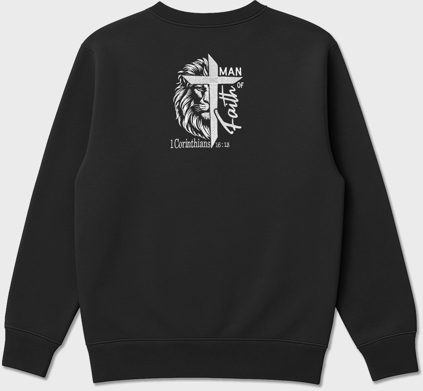 “Man of Faith” Christian Embroidered Sweatshirt