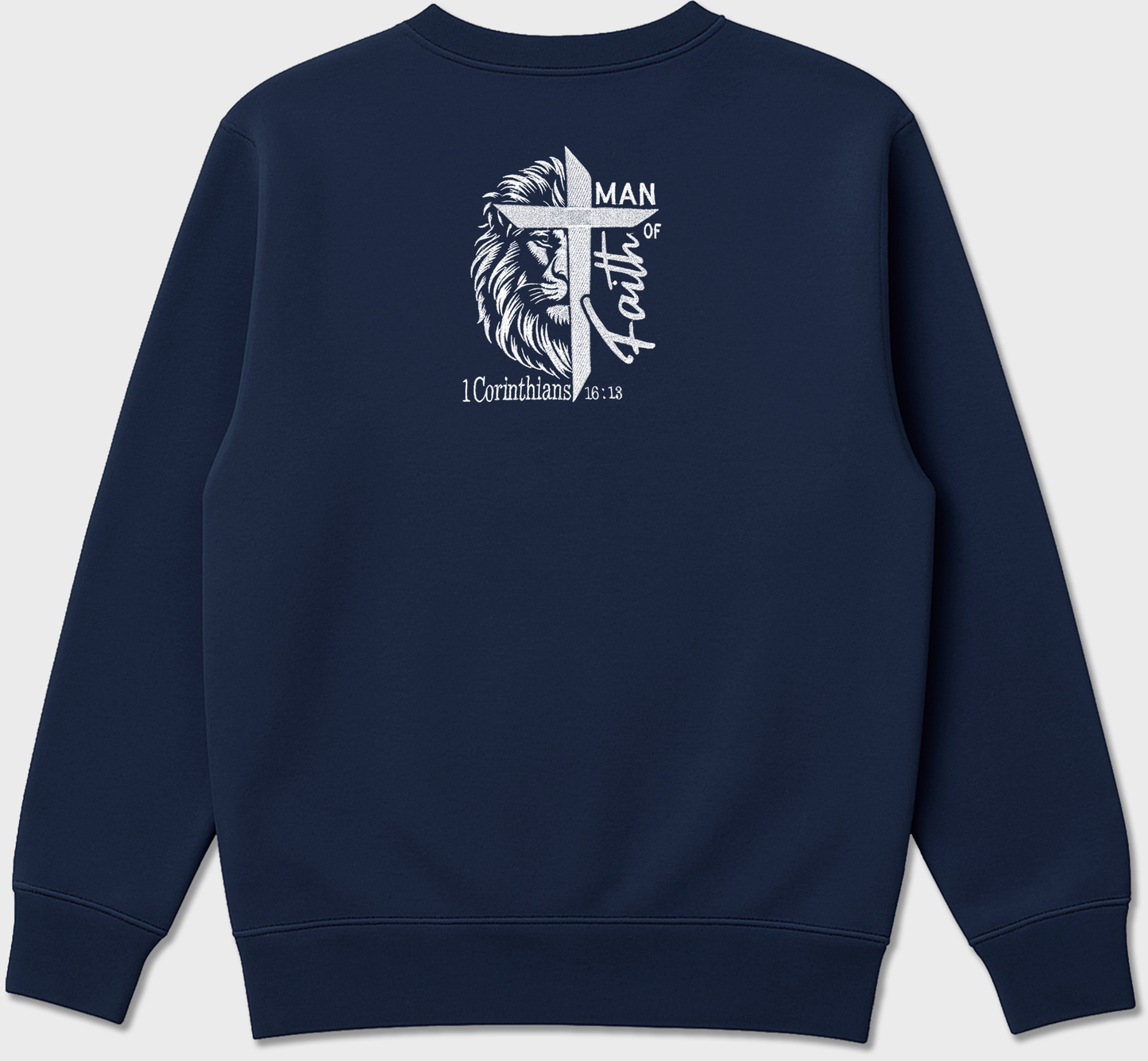 “Man of Faith” Christian Embroidered Sweatshirt