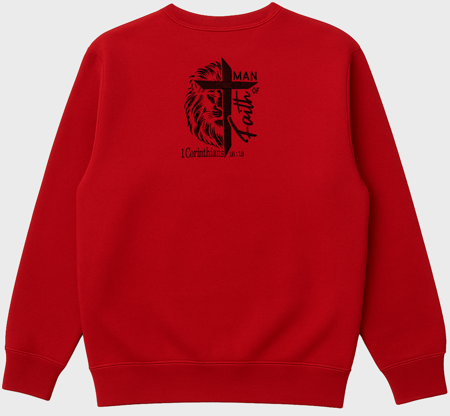 “Man of Faith” Christian Embroidered Sweatshirt