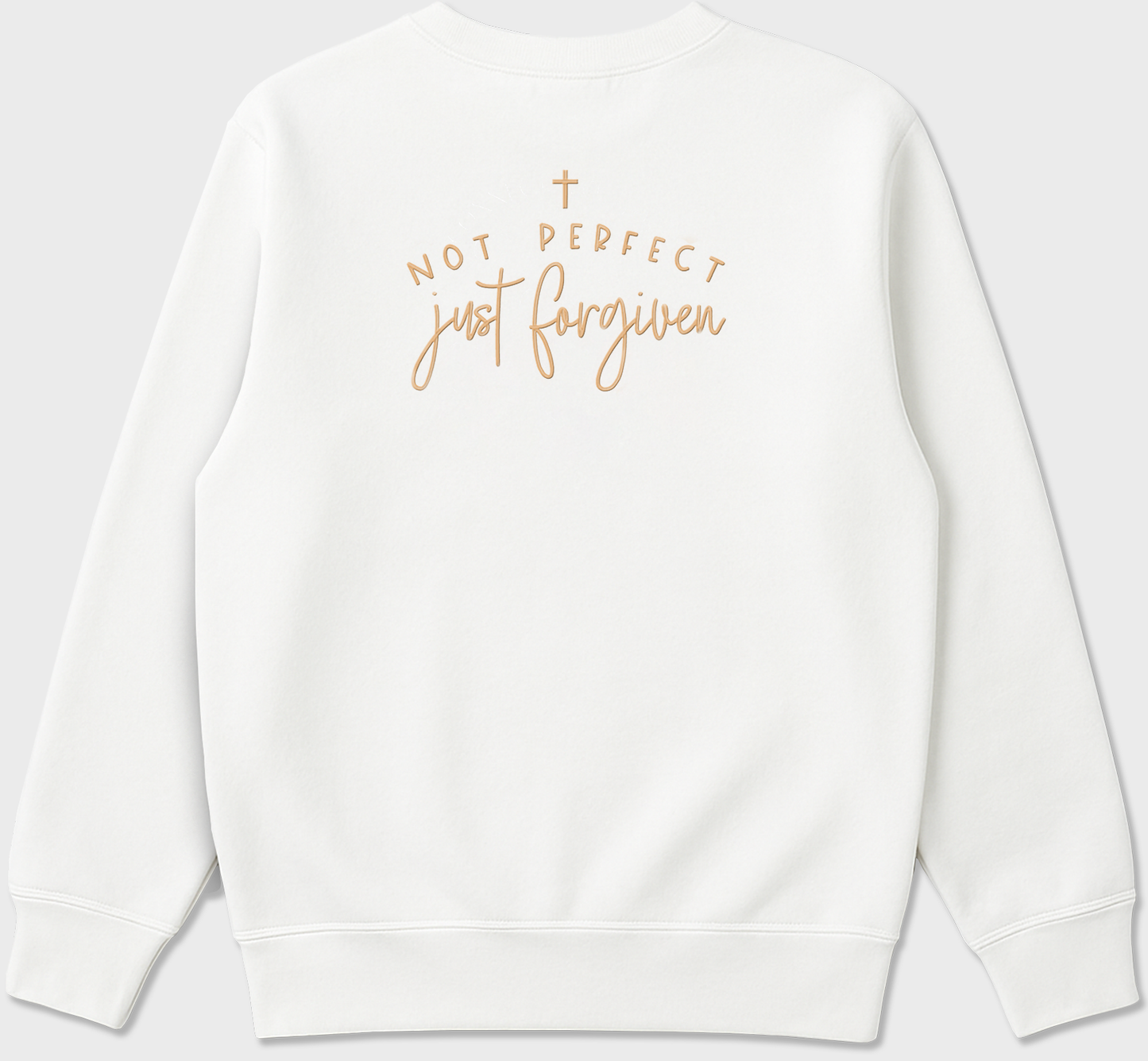 "Not Perfect Just Forgiven” Christian Embroidered Sweatshirt